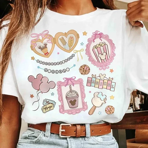 Coquette Bow Disney Literally Just A Girl T-shirt Magical Castle Girl Trip Outfits WDW Disneyland Vacation 2025 Shirt