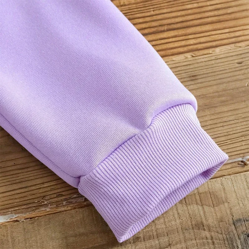 90s Graphic Dark Purple Butterfly Pattern Printed Hoodies Women's Vintage Y2k Sweatshirts Casual Hooded Clothes Kawaii Pullovers - Image 5