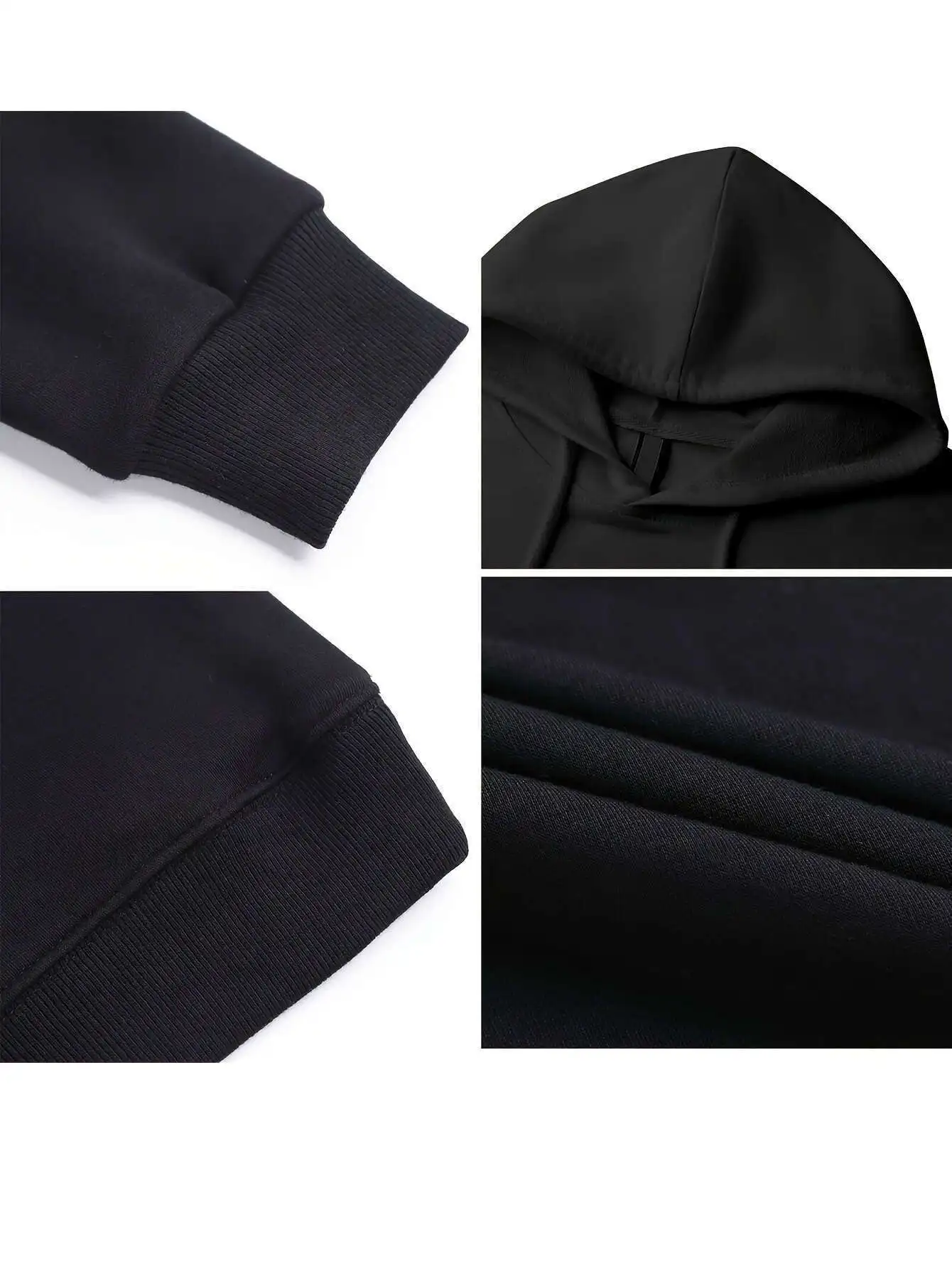 Men's "I'm Broken" Graphic Hoodie with Kangaroo Pocket Black Casual Streetwear for Fall Winter Warm and Comfortable - Image 2